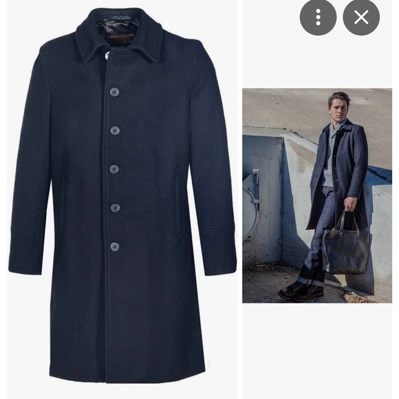 Schott Bros Wool Blend Officer's Coat Flying Men's Black Size 2XL NWT
